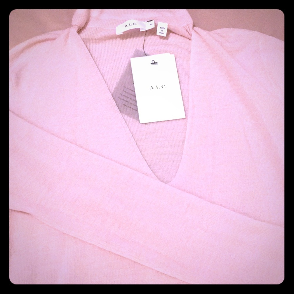 A.L.C Caro sweater in petal pink $200